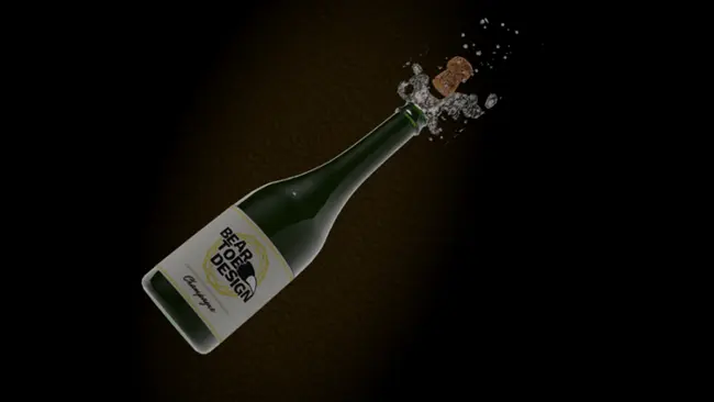 CG Champagne Bottle Model